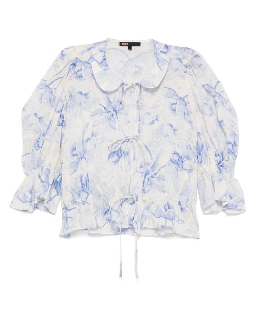 Maje White Bluse Mit Blumen-Print