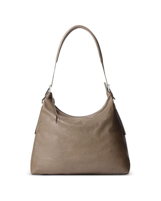 Lemaire Gray Belted Leather Bag