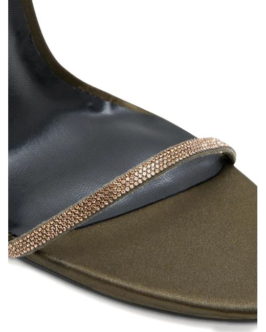 Femme LA White Niche Diamonds Embellished Sandals
