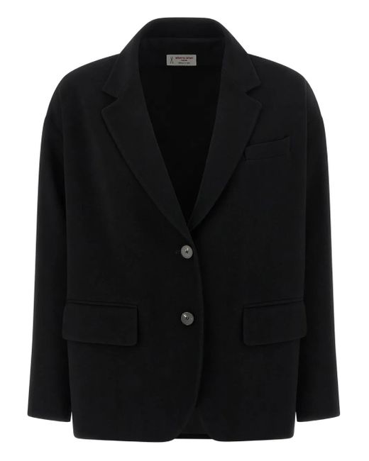 Alberto Biani Black Dropped-Shoulder Blazer