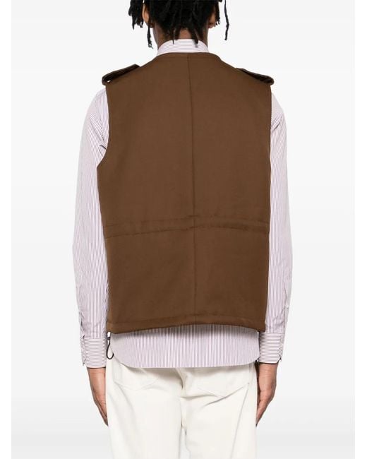 Caruso Brown Padded Gilet for men