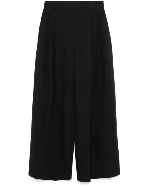 Alexander Wang Black High-Waisted Wide-Leg Trousers