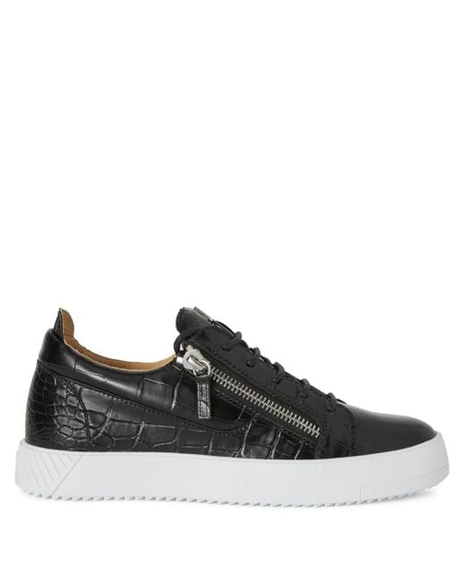 Giuseppe Zanotti Frankie Sneakers mit doppeltem Reißverschluss in Black für Herren