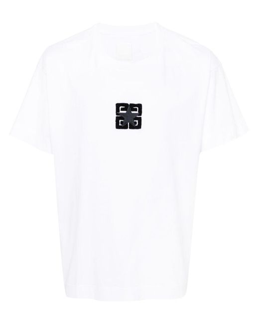 メンズ Givenchy 4g Stars Tシャツ White