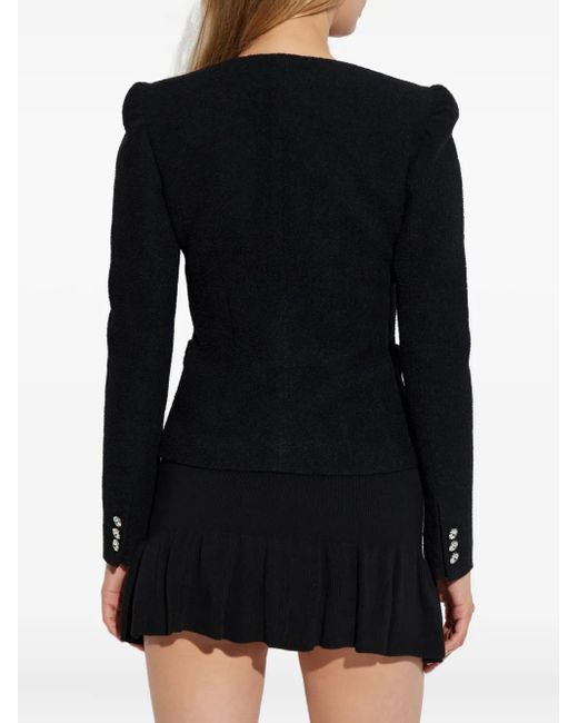 Giacca Avvitata Con Scollo A V di Alessandra Rich in Black