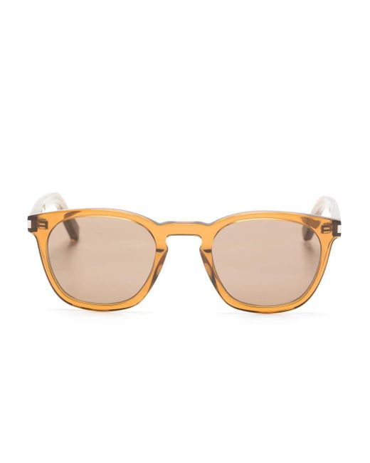 Lunettes De Soleil À Monture Ronde Saint Laurent pour homme en coloris Pink