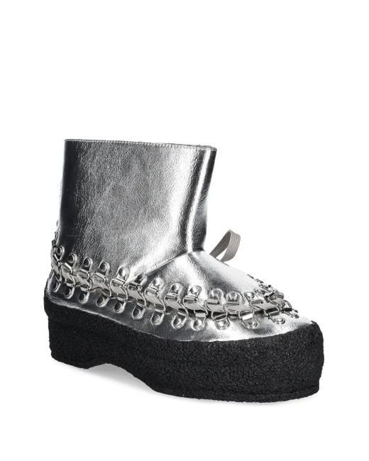 Bluemarble Black Metallic-Effect Ankle Boots for men