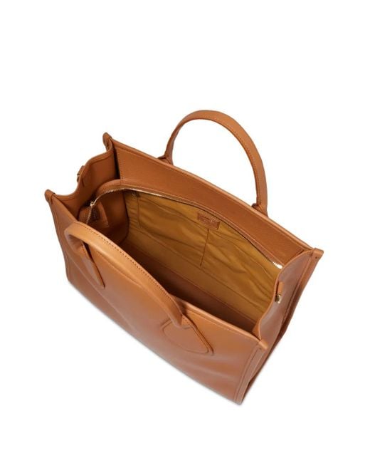 Lancel Brown Medium Jour De Leather Tote Bag