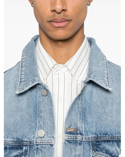 Agolde Blue Light Front Button Fastening Stefano Jacket for men
