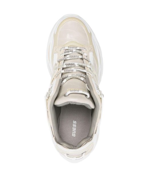 Guess USA White Belluna Panelled Sneakers