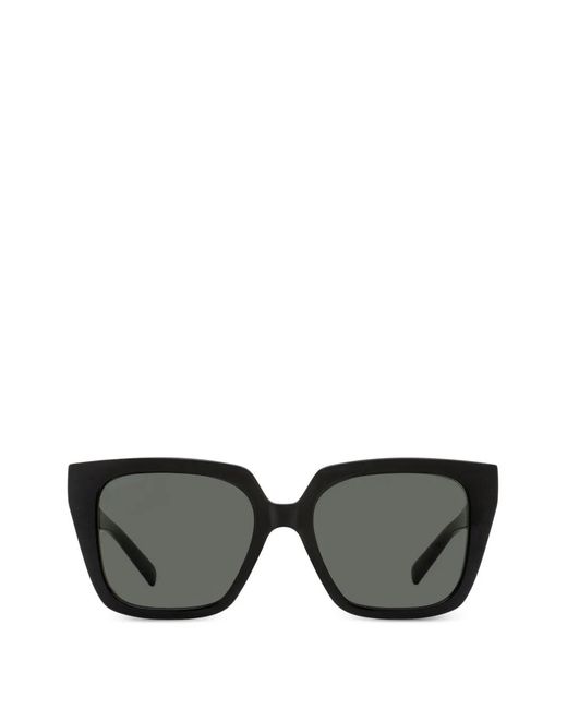 Gucci Black Lunettes De Soleil À Logo Gg Et Rayure Web
