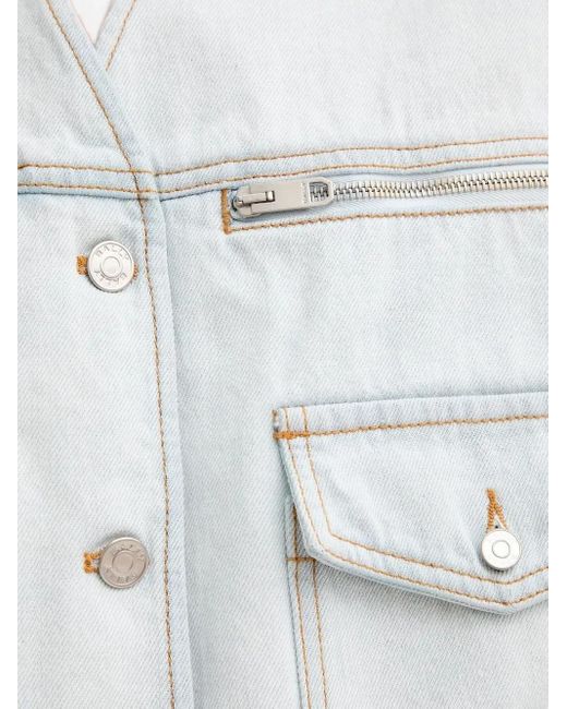 Bally White Sleeveless Denim Jacket