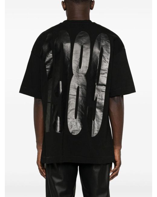 1989 STUDIO Black Graphic-print Cotton T-shirt for men