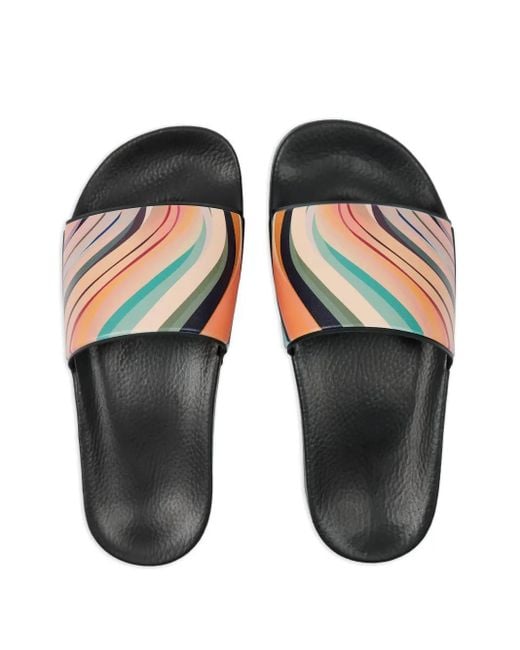 Paul Smith White Swirls Nyro Slides