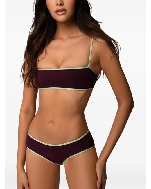 Kiki de Montparnasse Black Contraste Straight Bikini