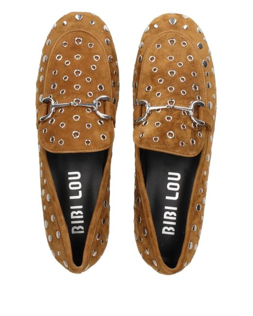 Bibi Lou Brown Zagreb Studded Loafers