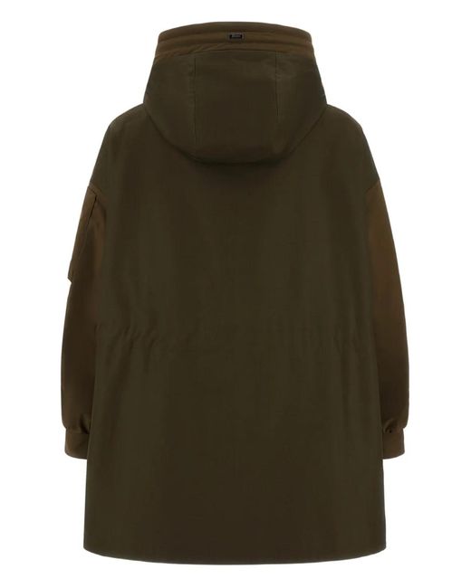 Herno Green Hooded Flap-Pocket Jacket