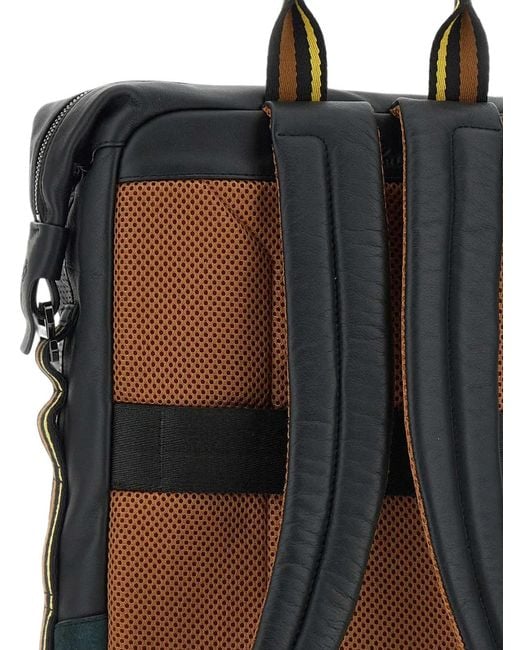 Scharlau Black Ronja Leather Backpack for men