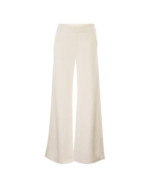 Dondup White Wide-Leg Trousers