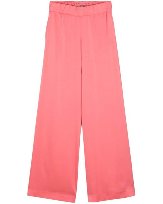 D.exterior Pink Satin Wide Trousers