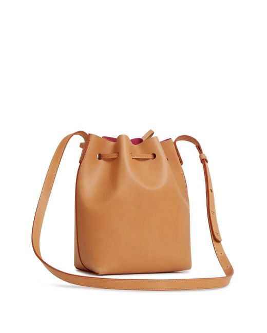 Mansur Gavriel Brown Mini Sac Seau En Cuir