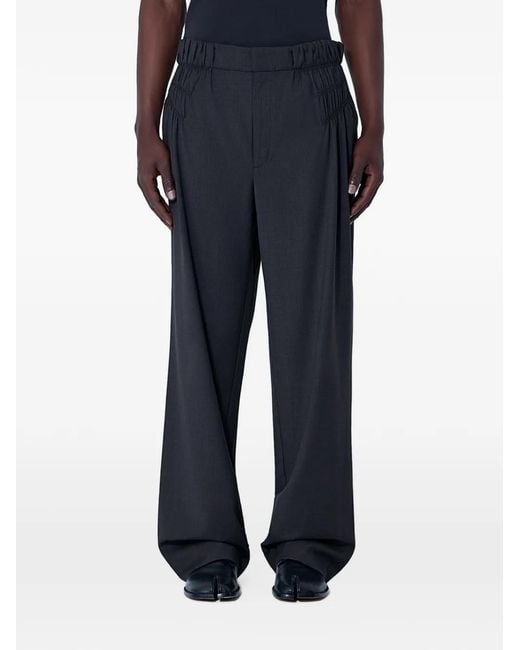 Kiko Kostadinov Blue Elasticated-Waist Tailored Trousers for men