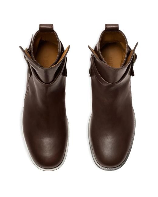Botas con tira de hebilla Burberry de hombre de color Brown
