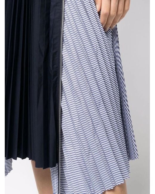 Sacai ハイウエスト プリーツスカート Blue