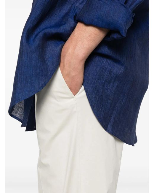 Corneliani White Straight-Leg Trousers for men