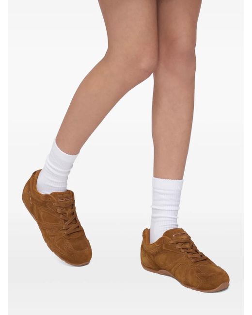 Marc Jacobs Brown Lace-Up Panelled Sneakers