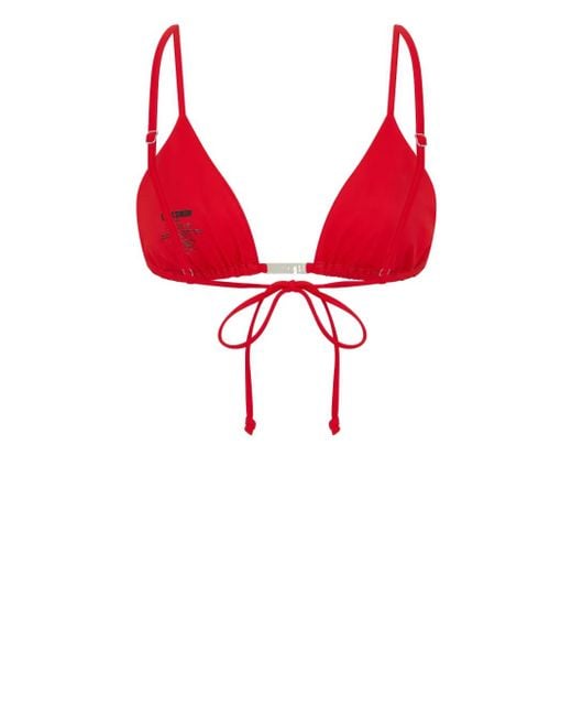 Let's Swim Triangel Bikinitop in het Red