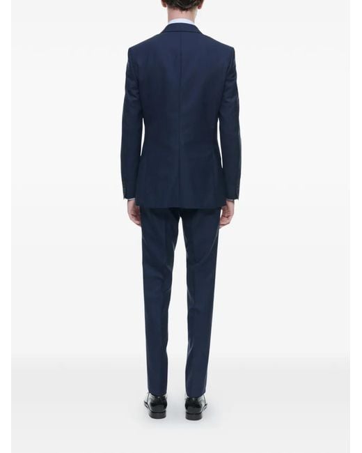 Fursac Blue Virgin Wool Suit for men