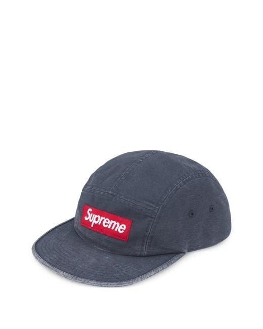 Supreme Blue Camp Canvas Cap for men