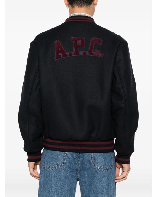 A.P.C. Black Pocket Striped Jacket for men