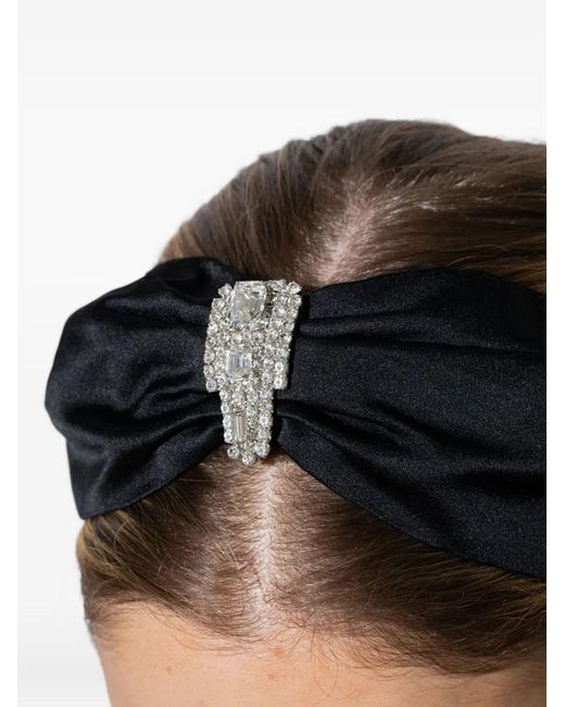 Jennifer Behr Black Katalina Embellished Headband