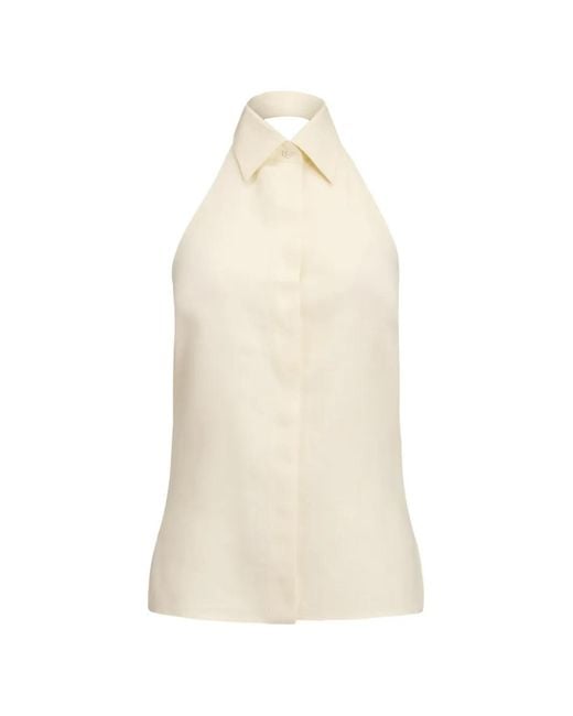 Chaleco Eldred Con Cuello Halter Ralph Lauren de color White