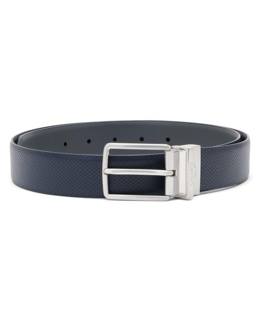 Lacoste Blue Perforated-detail Reversible Belt for men