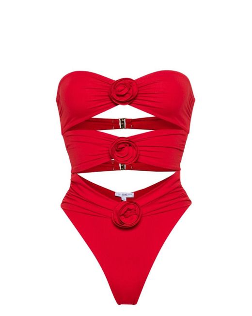 LaRevêche Red Vesna Cut-out Swimsuit