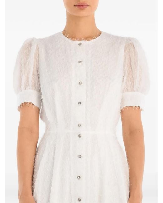 POST MERIDIEM White Buttoned Midi Dress