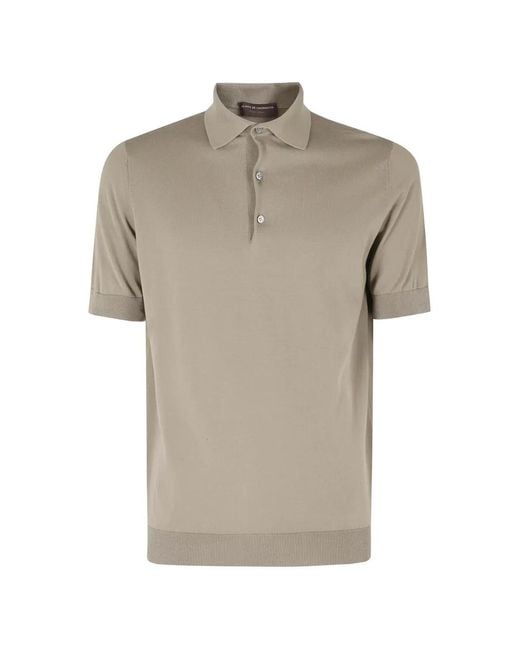 FILIPPO DE LAURENTIIS Gray Short-Sleeve Polo Shirt for men