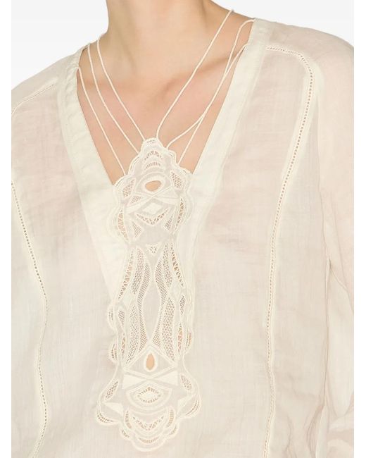 Isabel Marant White Luna Blouse