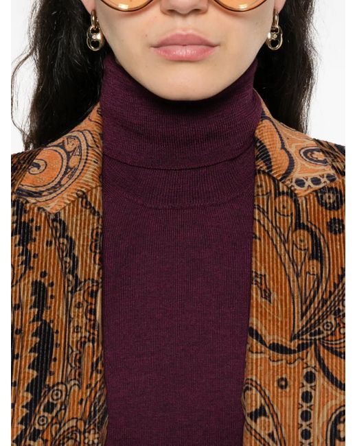 Pull À Logo Brodé Etro en coloris Purple
