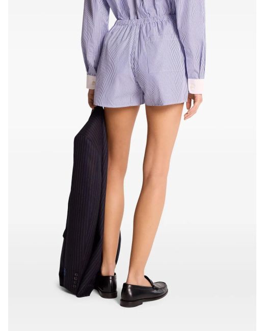 Sporty & Rich Purple Striped Shorts