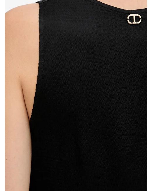 Twinset Black Cowl-Neck Top