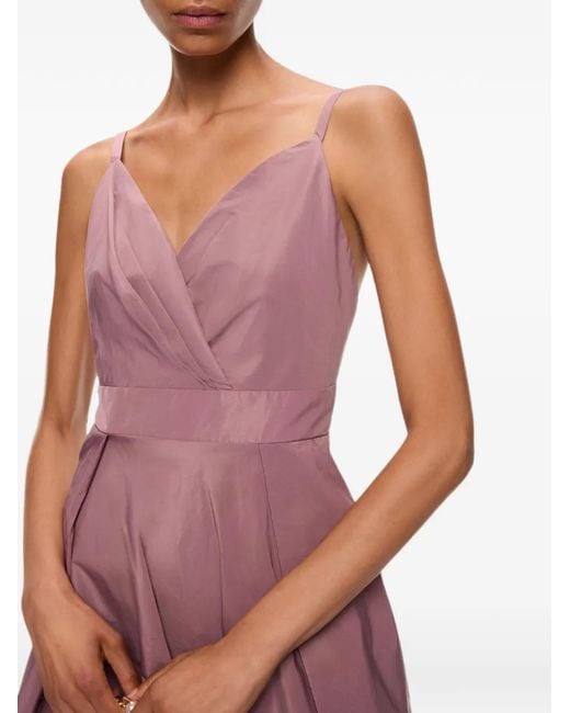 Pinko Purple Wrap-Style Slit-Detail Dress