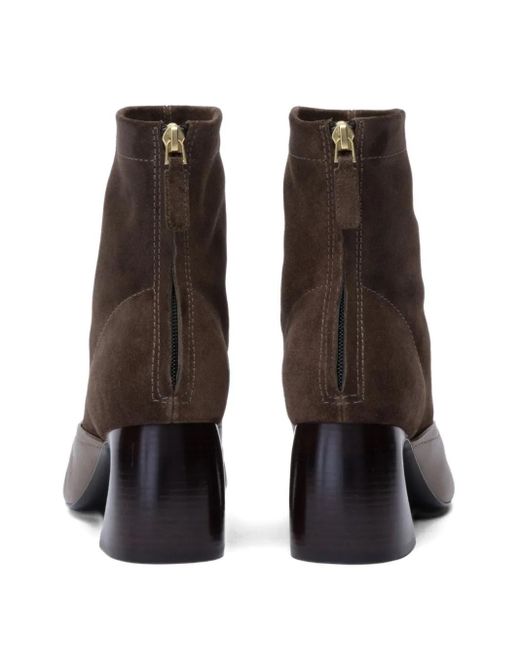 3.1 Phillip Lim Brown 65Mm Id Crescent-Heel Suede Leather Boots