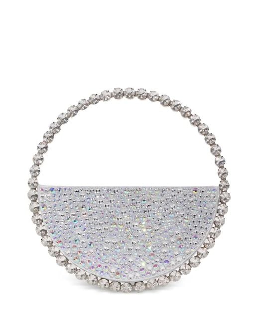 L'ALINGI Metallic Eternity Stone-Encrusted Clutch Bag