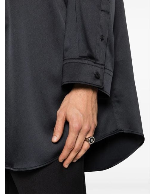 Versace Metallic Circular Medusa Ring for men