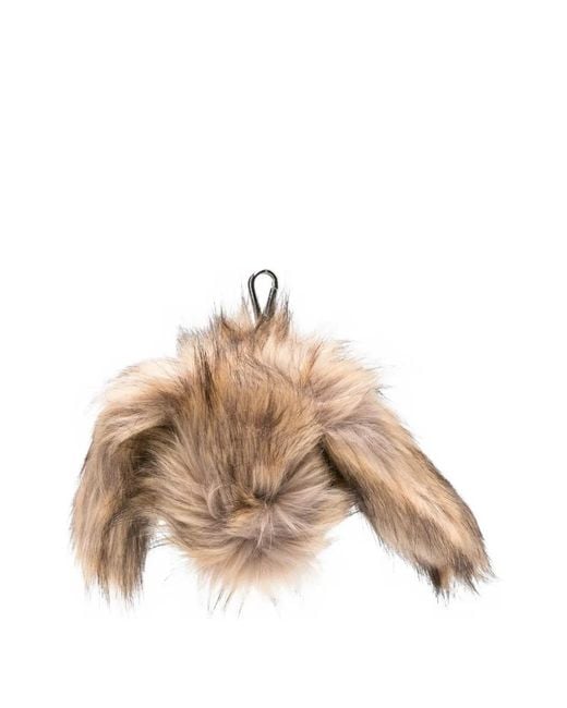 Simone Rocha Natural Faux-Fur Coin Purse