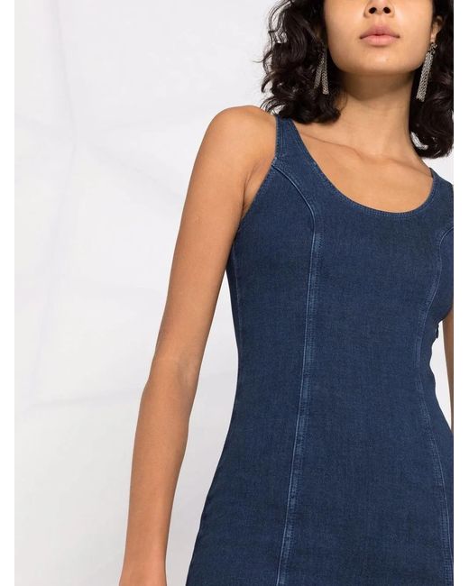 DIESEL Blue Sleeveless Denim Mini Dress